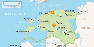 Карта Эстоніі