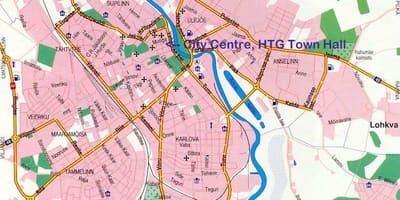 Карта Тарту Эстонія