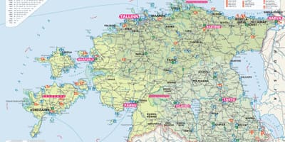 Турыстычная карта Эстоніі