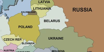 Карта карта Эстоніі навакольных краін